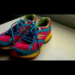 Newton Pink, Blue, & Yellow Running Shoes Sz. 10.5
